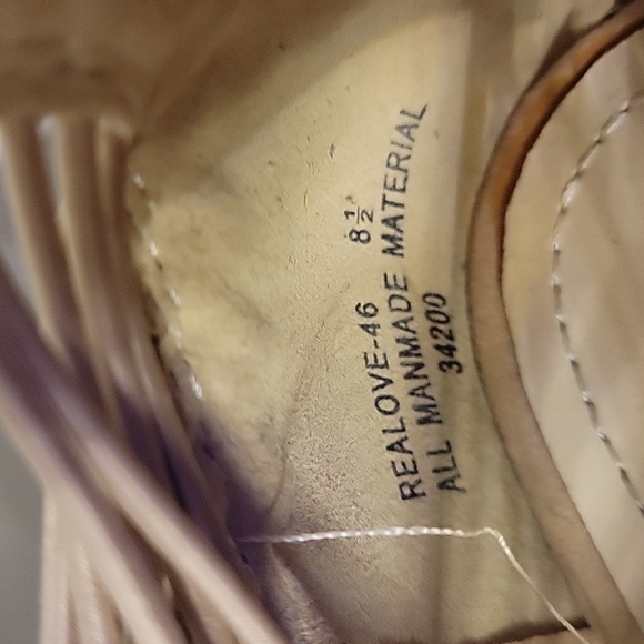Anne Michelle Real Love Tan Faux Suede Back Zip Platform High Heels Size 8.5M - Picture 9 of 9